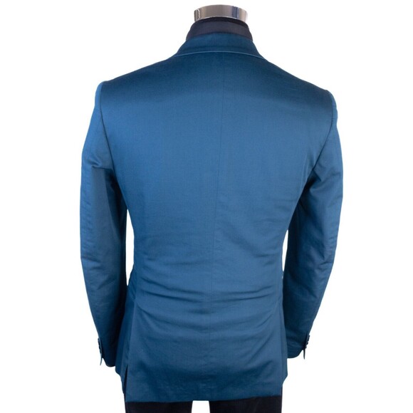 Theory Mens Cotton Unconstructed Blue Sport Coat Jacket Sz 36 Two Button EUC - Picture 9 of 14